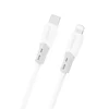 DUDAO Kabel z silikonskim oplaščanjem USB-C – iPhone Lightning L25SX 30 W, 2 m – bel