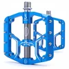 shumee CXWXC Aluminijasta kolesarska pedala s platformo, 7 zatičev, modra, strojno obdelana