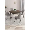 Hanah Home trpezarijski set Kea, sto i 4 stolice, ploča u dekoru drveta Baroque, siva tkanina Babyface
