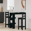 Barski Stol za Zid s policom Crni hrast 102 x 45 x 103,5 cm
