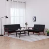 2-dijelni set sofa od umjetne kože crni