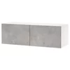 BESTA Spojene police i vrata, bela/Kallviken svetlosiva, 120x42x38 cm