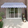 Automatska tenda na uvlačenje plavo-bijela 3,5 x 2,5 m