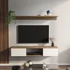 HANAH HOME TV polica Elia Walnut White