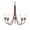 Elstead EM5-COPPER - Luster na lancu EMILY 5xE14/40W/230V