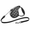 Povodec Flexi Standard Flamingo M do 20 kg, 5 m vrvica – črn