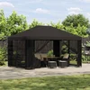 Gazebo 4 × 3 m Antracit Poliester i čelik 190 gsm