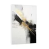 Canvas Slika na platnu Crno i zlatno, Sa ramom, 30 x 45 cm, Beli