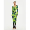 Versace Jeans Couture Vsakodnevna obleka 78HAO920 Zelena Regular Fit