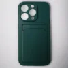 Infostyle Silikonski ovitek Card za iPhone 14 Pro Temno zelena/TPU silikon