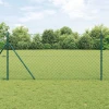 Stup za ogradu Zelena 10 x 1,5 m (60 x 60 mm mreža) Čelik i PVC