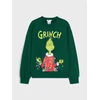 Sinsay - Crewneck duks sa božićnim printom Grinch - green spruce