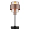 Stona lampa Milley E27 maks. 60W sa prekidačem crna/boja bronze Globo