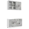 Kuhinjska jedinica LUCCA 4 pcs Betonska siva Konstruirano drvo