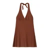 Bershka Obleka temno rjava