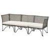 JUTHOLMEN Modularna sofa trosed, spolja, tamnosiva/Kuddarna svetla sivobež