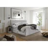 MID.YOU POSTELJA BOXSPRING 183 cm x 200 cm , tekstil, leseni material svetlo siva
