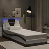 Okvir kreveta Viana s LED-om bez madraca bijelo-crni 90x190 cm
