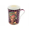 ELEGANTNA PORCELANSKA SKODELICA 300 ML VIJOLIČNA ŽENSKA
