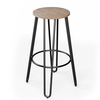 Blumfeldt Bistro stol Hamilton 1 kosa O33cm Leseno jekleno ogrodje