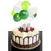 shumee Balon z okraski za balone, zelen, bel, srebrn, konfeti