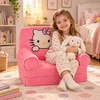 Dečija rasklopiva plišana foteljica 2u1 Hello Kitty roze - 2 sloja ( KLK2695-HKR )