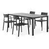 LANGET D207 sto + 4 INGSTRUP stolice crna
