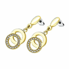 Lotus Style Elegantni pozlačeni uhani s cirkoni Woman Basic LS1913-4/3