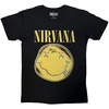 Nirvana Happy Face Infill Distressed Carbon Black L Majica