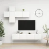 7-dijelni set TV ormarića bijeli od konstruiranog drva