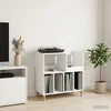 vidaXL Stojalo za gramofon Bela 82 x 39,5 x 82,5 cm Inženirski les