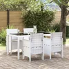 Vrtna stolica 4 pcs Bijelo 53 x 49 x 85 cm Polipropilen