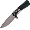 Damastni zložljiv nož za outdoor CO - 39986 DA3244 - Zelena KP39986