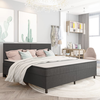 Den Posteljni okvir boxspring sivo blago 200x200 cm