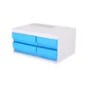 STONI ORGANIZER OD ABS PLASTIKE, 4 FIOKE, 3 ODELJKA - PLAVI
