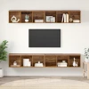 Set TV komoda Zidne 4 pcs Staro drvo 37 x 37 x 107 cm