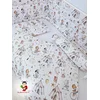 Bubamara037 Set posteljine za krevetac sa ravnom ogradicom Cirkus, Beli
