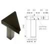 NOGA POSTELJNA BREZ REG.80*80*245mm ČRNA