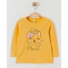 VIA GIRLS Majica za devojčice Cute Meow, Žuta
