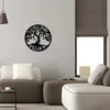 Opviq Zidna dekoracija Tree, 60x60 cm, 1.2mm, Crna