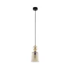 Luster na sajli SOPHIA 1xE14/10W/230V crna/zadimljeno bež