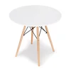 BOLZZ Trpezarijski sto Torino, Okrugli, 80cm, Beli