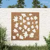 Vrtni zidni ukras 55x55 cm čelik CORTEN uzorak javorovog lišća