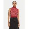 Tommy Jeans Golf DW0DW19346 Rdeča Slim Fit
