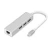 Adapter Type C na 3 USB 3.0+ RJ45 GB JWD-T5 srebrni