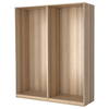 PAX 2 okvira garderobera, belo b. im. hrastovine, 200x58x236 cm