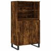 Visoka komoda dimljenog hrasta 60x36x110 cm konstruiranog drva