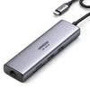 Ugreen Adapter hub USB-C - USB-A/hdmi/RJ45/bralnik SD in TF kartic/USB-C PD 100W - siv