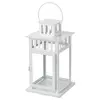 BORRBY Fenjer za top sveću, unutra/spolja bela, 28 cm