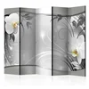 artgeist Paravan Silver Abstract I, 5-Delni, Dvostranski